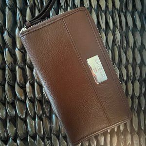 COLE HAAN TAN LEATHER WRISTLET